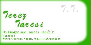 terez tarcsi business card